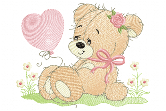Cute Teddy Bear with Pink Balloon: A Designer’s Review