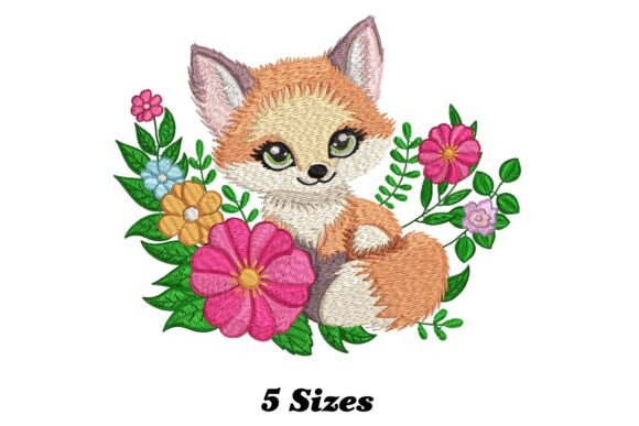 Fox Portrait: A Playful Embroidery Design for Etsy Sellers