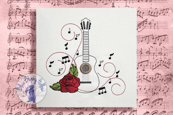 Guitar and Rose: A Holiday Embroidery Review