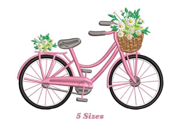 Reviewing Floral Bicycle for Spring Embroidery Projects